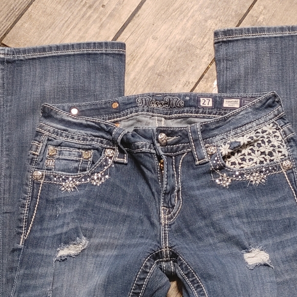 Miss Me Signature Boot Cut Jeans Size 27 - Picture 3 of 13